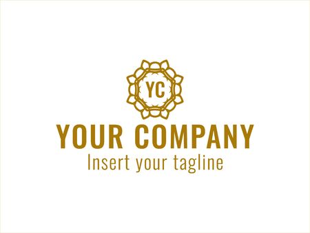 logo, gold, design, golden, vector and abstract for commercial use. We make attractive Pattern designs to meet customer needsのイラスト素材
