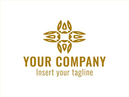logo, gold, design, golden, vector and abstract for commercial use. We make attractive Pattern designs to meet customer needsのイラスト素材
