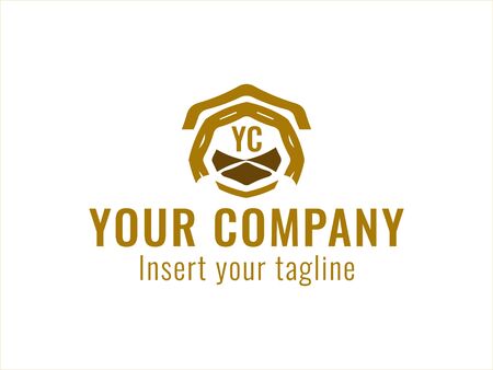 logo, gold, design, golden, vector and abstract for commercial use. We make attractive Pattern designs to meet customer needsのイラスト素材