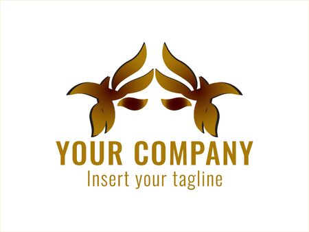 logo, gold, design, golden, vector and abstract for commercial use. We make attractive Pattern designs to meet customer needsのイラスト素材