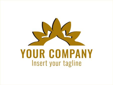 logo, gold, design, golden, vector and abstract for commercial use. We make attractive Pattern designs to meet customer needsのイラスト素材