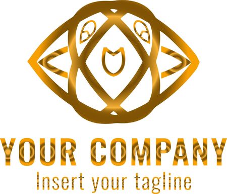 logo, gold, design, golden, vector and abstract for commercial use. We make attractive Pattern designs to meet customer needsのイラスト素材