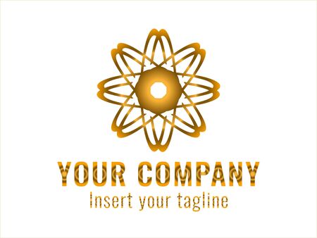 logo, gold, design, golden, vector and abstract for commercial use. We make attractive logo designs to meet customer needsのイラスト素材