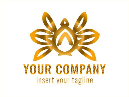 logo, gold, design, golden, vector and abstract for commercial use.  We make designs with various types that are interesting for the needs of the wider community.のイラスト素材