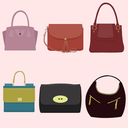 Womens fashion collection of bags.の写真素材
