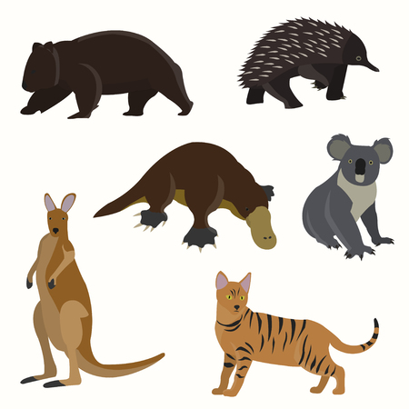 Set of australian animals.のイラスト素材
