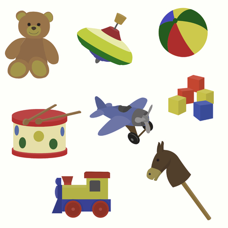Babys toys set. Vector illustration.の写真素材