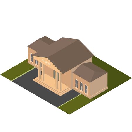 isometric museum buildingsの写真素材