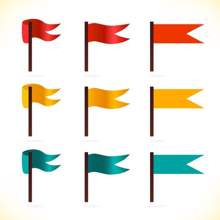 Set of flags  Multicolor icons for web pages, games, presentations のイラスト素材