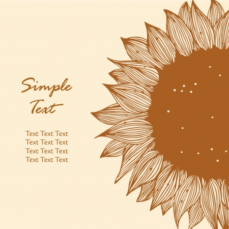 Sunflower contour silhouetteのイラスト素材