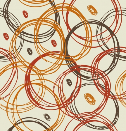 Abstract seamless pattern  Endless background with circles and dots  Hand drawn grungy texture のイラスト素材