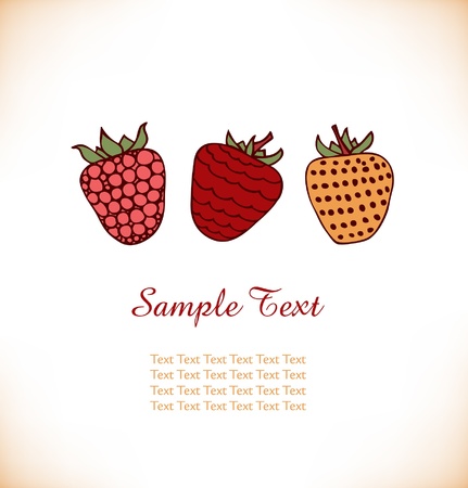 Berries set  Template for ornaments, crafts, prints  Hand drawn decorative image のイラスト素材