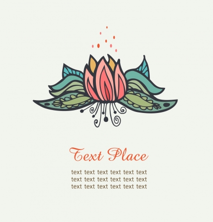 Cute decorative water lily  Beautiful stylish flower  Nenupharのイラスト素材