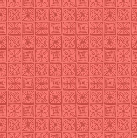 Geometric ornate seamless pattern  Pink abstract damask texture  Tile backgroundのイラスト素材