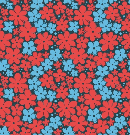 Colorful flourish seamless pattern. Daisies gentle background for wallpapers, crafts, covers, clothes, giftsのイラスト素材