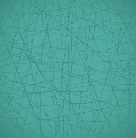 Linear turquoise network texture with dots. Background for wallpapers, cards, arts, textileのイラスト素材