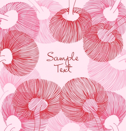 Red and rose vintage flower element. Can use for cards, arts, invitations のイラスト素材