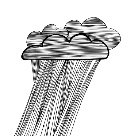 linear rain clouds のイラスト素材