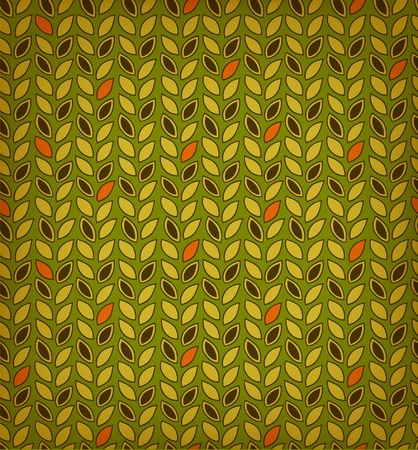 Green floral pattern, Background with rows of leafs  Can use for wallpapers, web pages, cards, arts, surface texture, clothes ornaments のイラスト素材