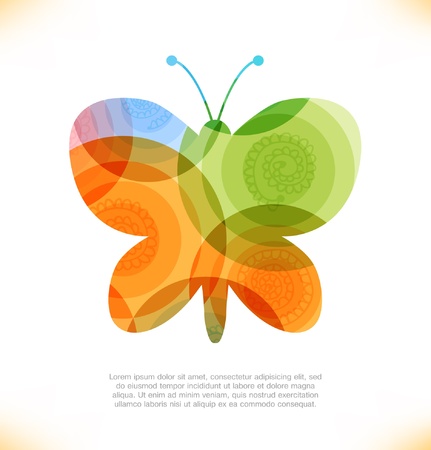 Vector fantasy butterfly  Fairy shiny banner  Beauty element for gifts, cards, invitationsのイラスト素材