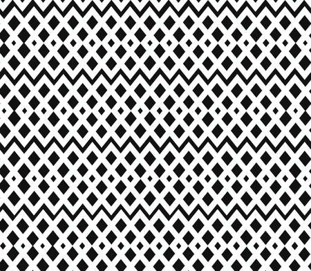 Geometric black and white seamless pattern. Netting structure. Abstract contour backgroundのイラスト素材