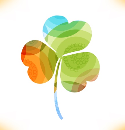 multicolor clover, trefoil  Beauty floral element for gifts, cards, invitationsのイラスト素材