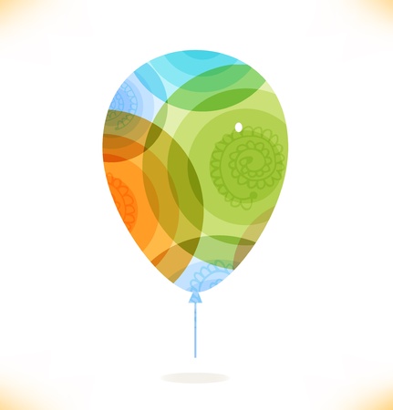 Vector multicolor balloon. Beauty digital element for web icons, cards, bannersのイラスト素材