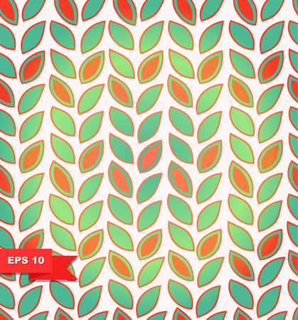 Floral pattern, Background with rows of leafs のイラスト素材