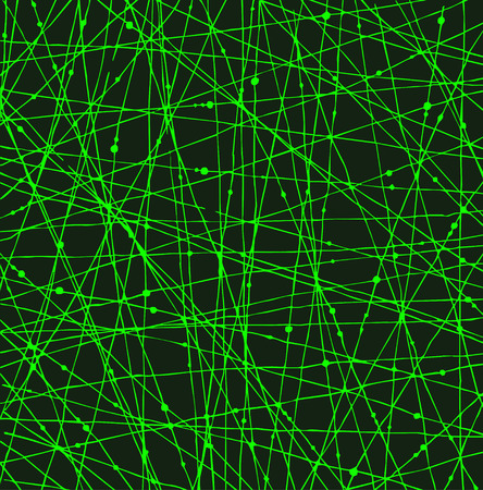 Acid green linear network texture with dots for wallpapers, cards, arts, textile のイラスト素材