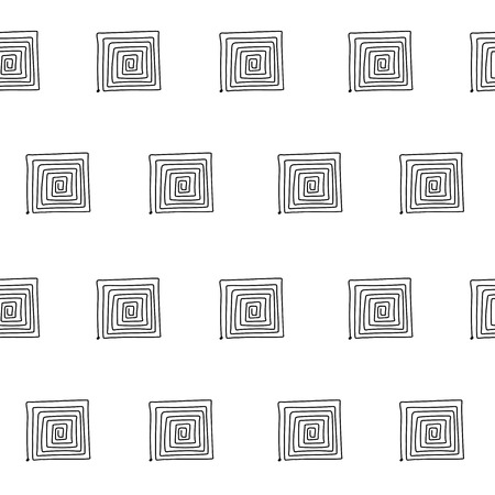 Seamless graphic pattern with labyrinths, mazes. Vector abstract backgroundのイラスト素材