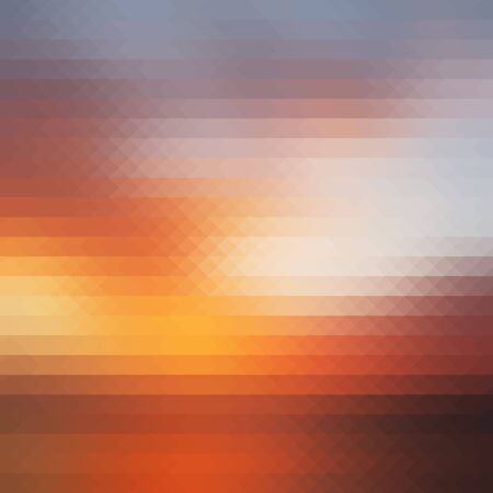 Sunset sunrise triangular polygon vector pattern background.
