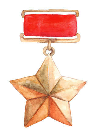 Star medal 9 May The Great Patriotic War isolated.の写真素材