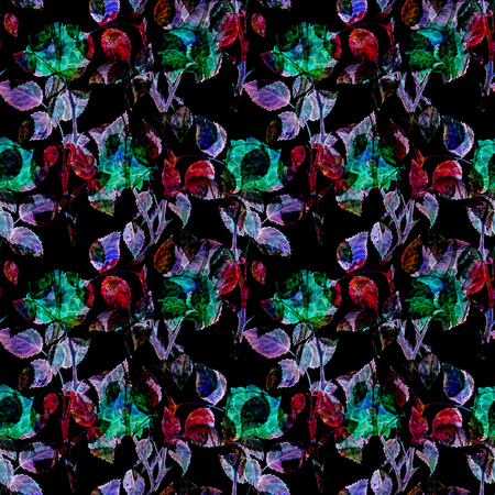 Watercolor negative roses seamless pattern texture background.の写真素材
