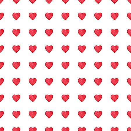 Watercolor red hearts Saint Valentine's Day seamless pattern.の写真素材