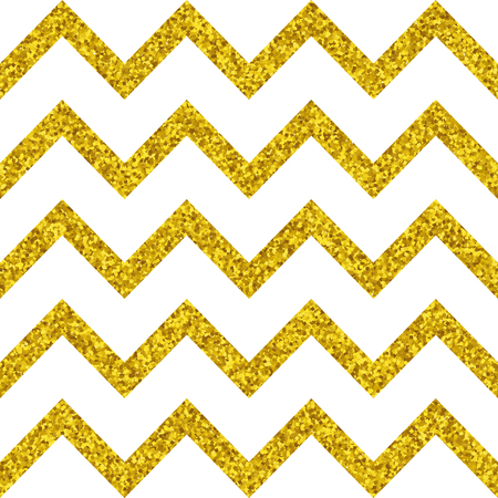 Abstract golden glitter geometric zigzag seamless pattern background vector.のイラスト素材