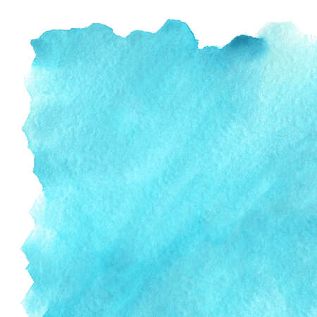 Watercolor cyan blue sky water sample texture backdrop background.の写真素材