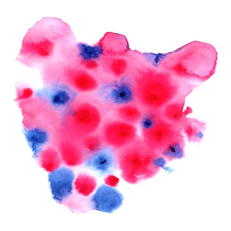 Watercolor purple violet blue pink blot blob texture background isolated art.の写真素材