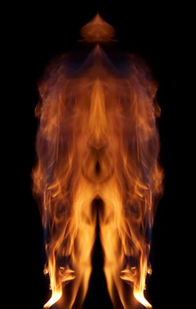 Fiery phantom - abstract picture of the fireの写真素材