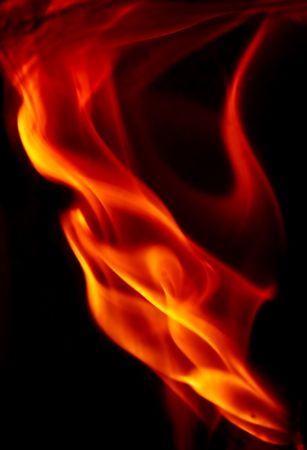 Shot of a fire and flames