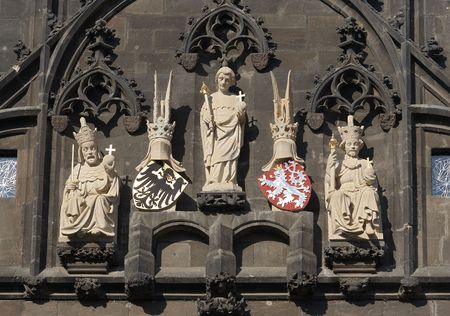 Shot of the architectural detail - group of statues. の写真素材