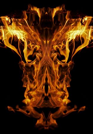Fiery demon - abstract picture of the fireの写真素材
