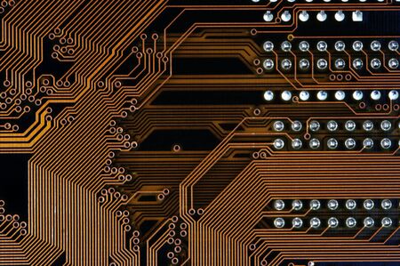 Close-up of the printed circuitの写真素材