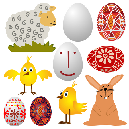  various Easter graphic elements - vectorのイラスト素材