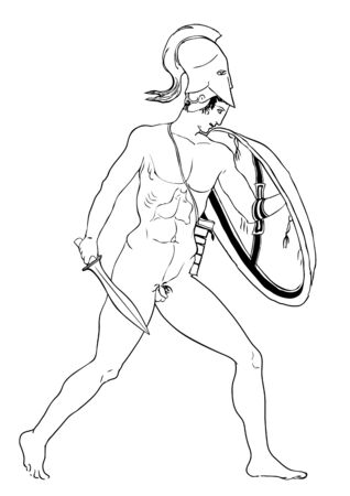 warrior of ancient Greeceのイラスト素材