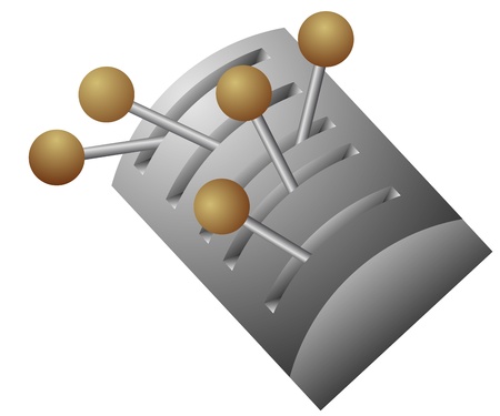 lever switch - on-off positionのイラスト素材