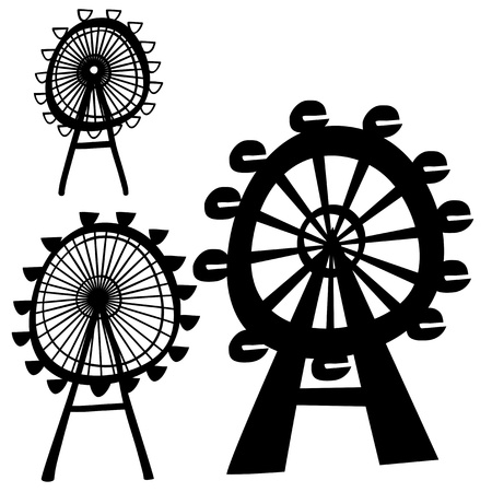 vector ferris wheelのイラスト素材