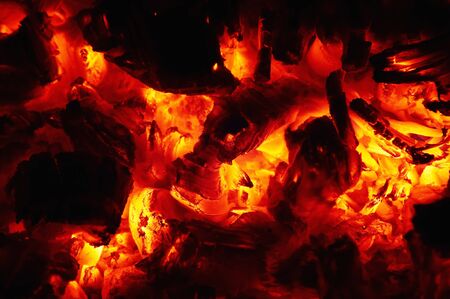 glowing ashes - abstract