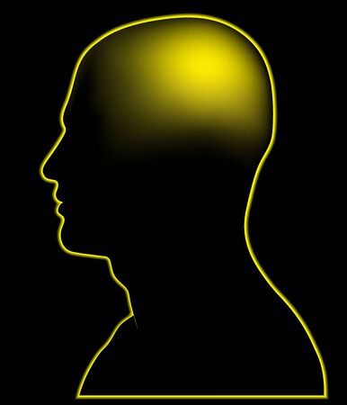  Glowing  Brain - Intelligence - Thinkingのイラスト素材