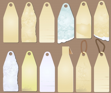 set of the various price tags in grunge style - price tickets - price label - price card - price boardのイラスト素材