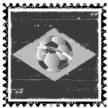 Vector Brazil flag like stamp in grunge styleのイラスト素材